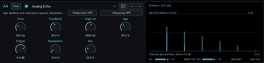 Analog Echo editor