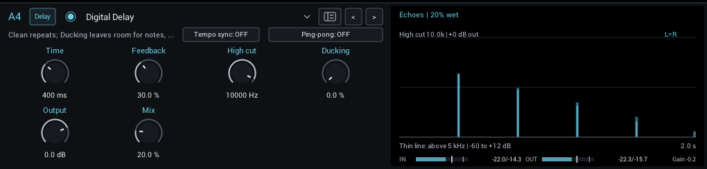 Digital Delay editor