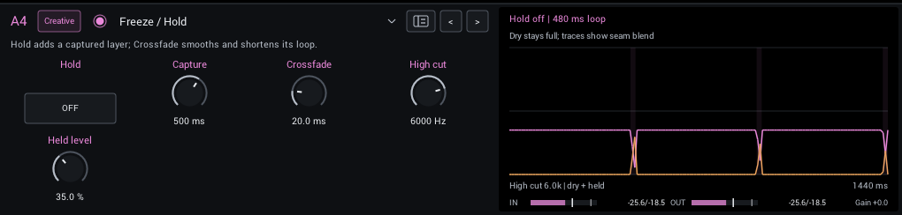 Freeze / Hold editor