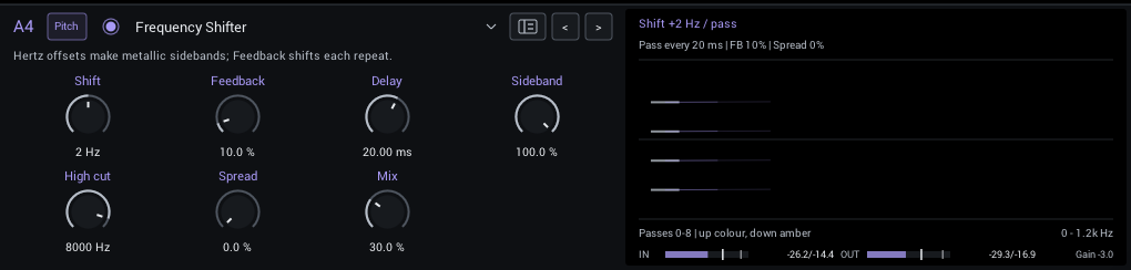 Frequency Shifter editor