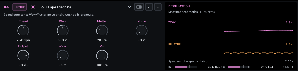 LoFi Tape Machine editor