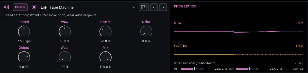 LoFi Tape Machine editor