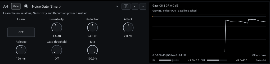 Noise Gate (Smart) editor