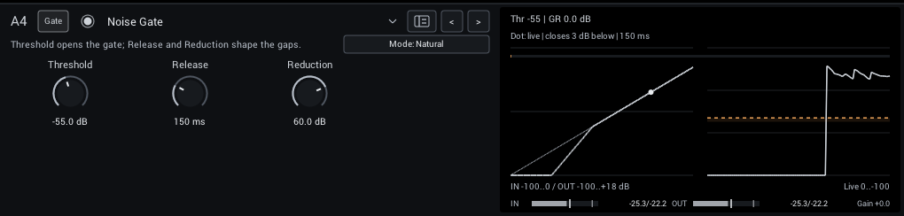 Noise Gate editor