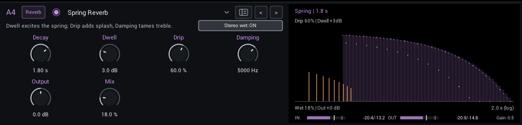 Spring Reverb editor